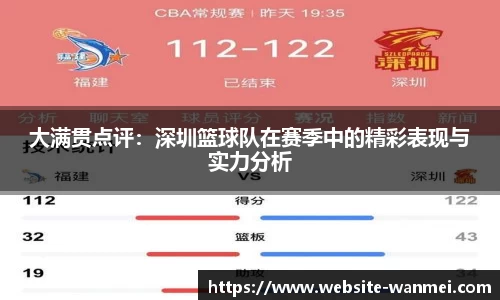 大满贯点评：深圳篮球队在赛季中的精彩表现与实力分析